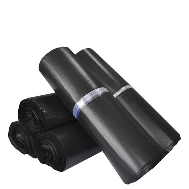 Bolsa de embalaje exprés Bolsa de embalaje de PE grueso impermeable para mensajería Bolsa de embalaje para almacenamiento de ropa Negra 9dmm