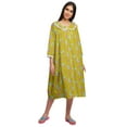 thumbnail image 2 of Moomaya Chemise de Nuit en Coton pour Femmes, Col Rond, Allaitement, 2 of 6