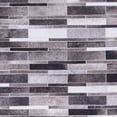 thumbnail image 5 of Contemporary Home Living 3' x 5' Linear Patchwork Area Throw Rug - Gray and Cream, 5 of 7