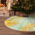 thumbnail image 5 of Sikiie Yellow With Teal Marble Christmas Tree Skirt, Christmas Tree Decorations, Christmas Decor, Tree Mat Decoration(30-48IN)-30", 5 of 6