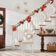 thumbnail image 5 of Adornos navideños de ratán de plástico de 1,8 metros con flores, planta verde de ratán con borde blanco, decoración navideña hecha a mano de ratán, decoración de Halloween de ratán, decoración de otoñ, 5 of 6
