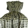 thumbnail image 4 of Thomas Collection Luxury Black Beige Houndstooth Faux Fur Throw Blanket - 16486, 4 of 4
