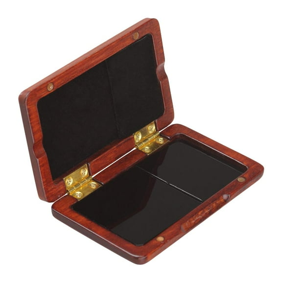 FELTECHELECTR 1Pack Walnut Wood Reed Case Dark Red Breathable Storage for Saxophone Clarinet Accessories 10x6.1x1.8in