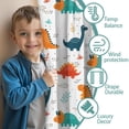 thumbnail image 3 of Blackout Kids Curtains,White Cartoon Dinosaurs Pattern Childrens Insulated Curtains Set Of 2,Bedroom Essentials,Toddler Room Decor 52"x84", 3 of 5