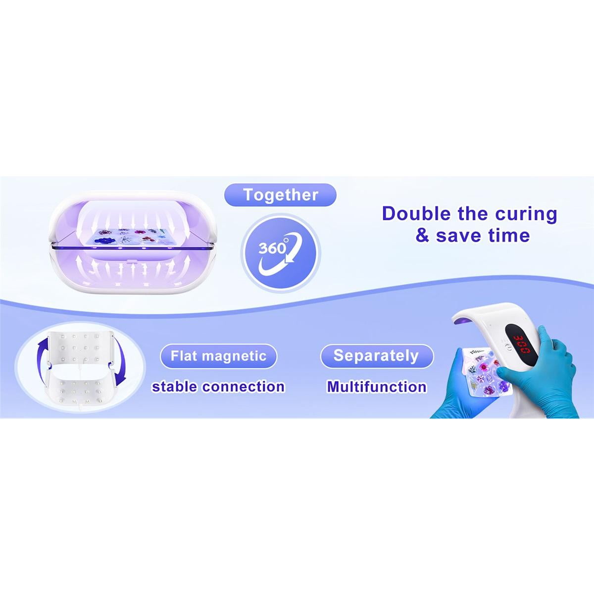 Large size portable UV resin lamp, fast curing portable UV lamp, resin consumables for UV resin, jewelry making, DIY craft, decoration