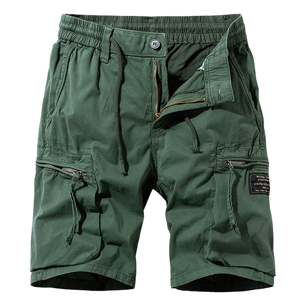WILLBEST Pantalones Cortos para Hombre, Pantalones de Trabajo Informales de Moda para Hombre con Múltiples Bolsillos, Pantalones Cortos Casuales Finos y Elásticos.