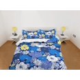 thumbnail image 2 of Ropa de cama floral margaritas azules, funda nórdica de lujo queen, king, edredón boho,, 2 of 4