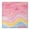 Colorful Cloud Star, variant on Colorful Watercolor Stripe Pattern Square Fitted Tablecloth with Elastic Edge,Square Table Cover,Washable Elastic Table Cover for Home Kitchen Party Decor 34"x34"