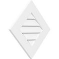 thumbnail image 2 of 18"W x 18"H Diamond Surface Mount PVC Gable Vent: Functional, w/ 3-1/2"W x 1"P Standard Frame, 2 of 13