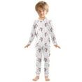 thumbnail image 3 of joogoo Unicorn Bows 2 Piece Long Sleeve Tee and Pants Cotton Pajama Set 5Y, 3 of 7