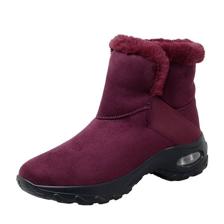 

jsaierl Snow Boots Plus Velvet Warm Women s Shoes In Tube Air Cushion Sole Outdoor Casual Shoes