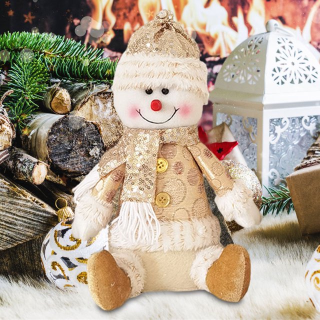 Figuritas de felpa navideñas, muñeco de alce con lentejuelas multifuncional, suministros para fiestas navideñas