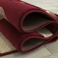 thumbnail image 3 of Allstar Red Woven Hand Carved Contemporary. Modern Circles Area Rug (3' 9" x 5' 1"), 3 of 7