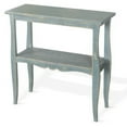 thumbnail image 2 of Rena Side End Table, Scallop Trim, 28 Inch Seagrass Green Mahogany, 2 of 5