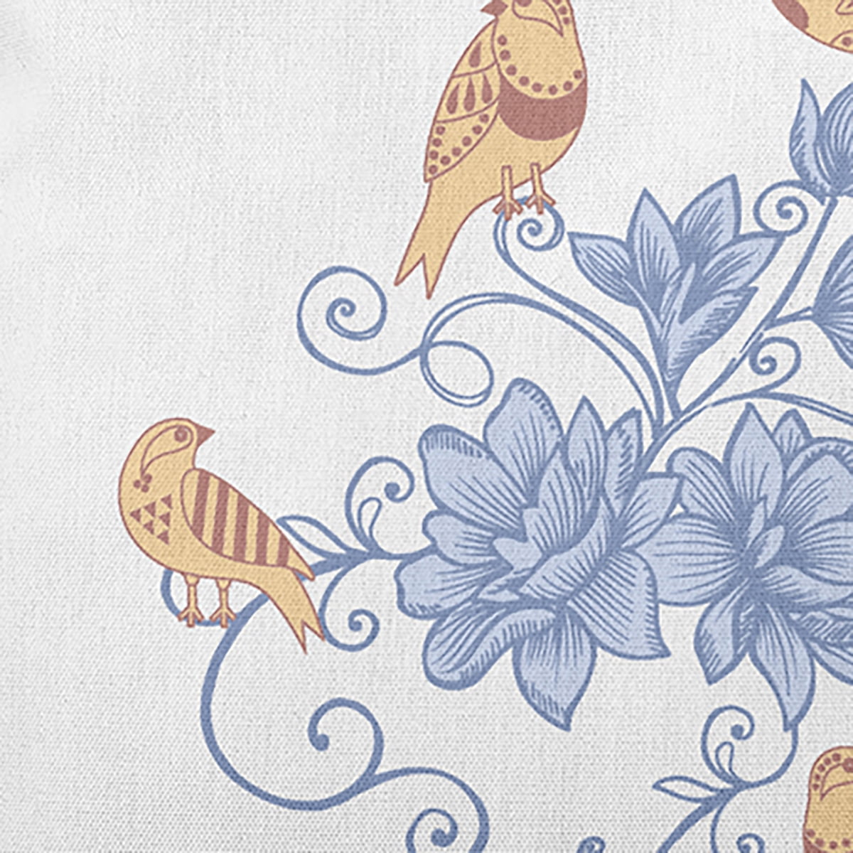 20" x 14" Simply Daisy Birds And Flowers Polyester Indoor/Outdoor Pillow, Rusty Mauve Qty 1