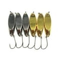 thumbnail image 1 of Tignapoo 6pcs 3 Gold & 3 Silver Slant-Cut Glitter Fishing Lures, 4.5g Total Weight, 1 of 7