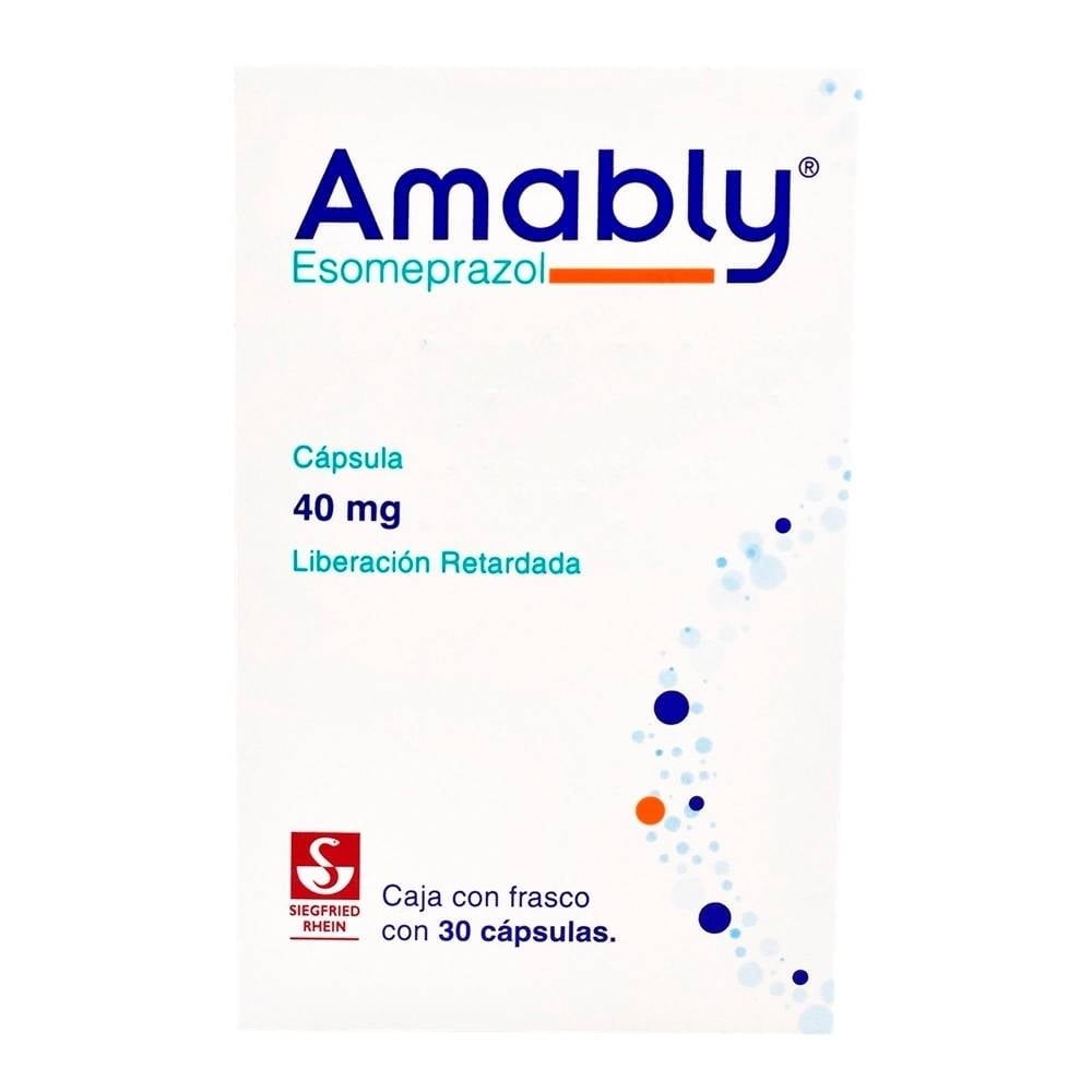 Amably Esomeprazol 40 mg liberación retardada 30 cápsulas | Walmart en ...