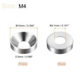 thumbnail image 2 of 30packs Countersunk Washer M4 Anodized Aluminum Alloy Finishing Washers, Silver, 2 of 4