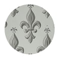 thumbnail image 4 of HAOXIT Fleur De Lis Tablecloth, Lily Pattern Classic Retro Vintage European Iris Ornamental Artwork, Round Table Cover for Dining Room Kitchen Decor 46-50, 4 of 8