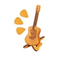 thumbnail image 3 of Caja de madera para púas de guitarra con soporte, estuche de madera para púas, minicaja de almacenamiento creativa para guitarristas, ukeleles y amant, 3 of 9