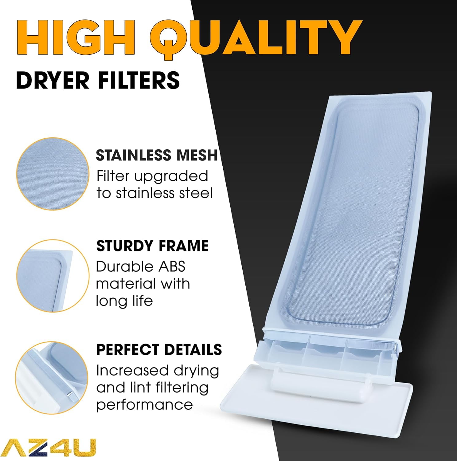 W10717210 Dryer Lint Screen Filter Replacement for 8557882 W10641634 8558459 8558463 8559787 348851 689465 8557857 - Compatible with Whirlpool Kenmore Estate Maytag Dryer Lint Trap