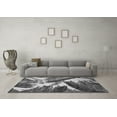 thumbnail image 3 of Ahgly Company Indoor Round Abstract Gray Modern Area Rugs, 3' Round, 3 of 4