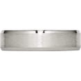 thumbnail image 3 of Titanium Brushed And Polished 6mm Beveled Edge Band (Size 12) Made In China tb9-12, 3 of 5