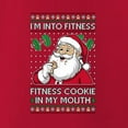 thumbnail image 3 of Wild Bobby I'm Into Fitness Cookie In My Mouth Santa Sweater | Holiday Women Racerback Tank Top, 3 of 5