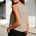 thumbnail image 6 of Horkkom Going Out Tops for Women Summer Linen Sleeveless Tops Dressy Casual V Neck Button Tank Tops S, 6 of 7