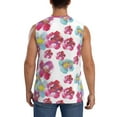 thumbnail image 4 of Balery Watercolor Flowers Men's Sleeveless Muscle Shirts Workout Tank Top, Moisture Wicking, Odor Protection-XX-Large, 4 of 8