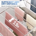 thumbnail image 4 of APEXCHASER Clothes Drying Rack, Stainless Steel Drying Rack Clothing with Height-Adjustable, Foldable Gullwings Laundry Drying Rack, Indoor Outdoor Use, No Assembly, 4 of 10