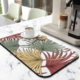 thumbnail image 2 of Palm Inspired Kitchen Mat, Absorbent Diatom Mud Dish Drying Pad with Jungle Leaf Texture, Tropical Summer Counter Mat, 2 of 6