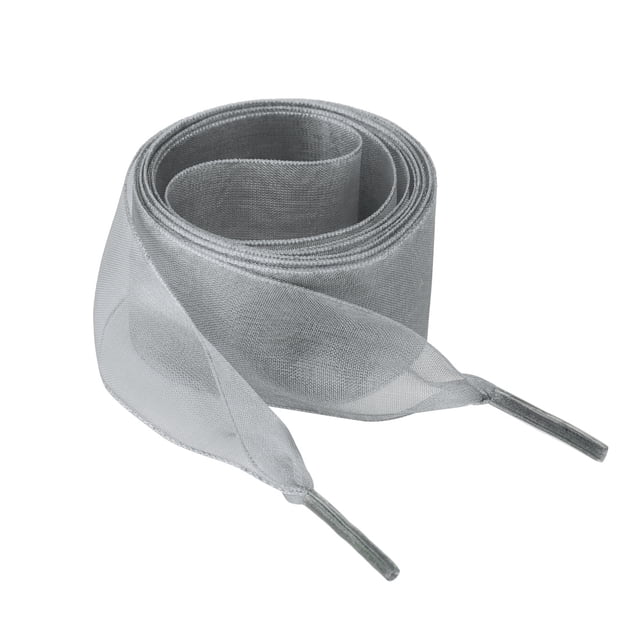 Cordones Planos Allegra K de Hilado de Nieve 2.5 cm de Ancho para Zapatillas de Deporte Gris 140 cm
