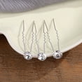 thumbnail image 5 of Horquillas para el cabello con diamantes de imitación para 20 piezas, accesorios para el cabello de boda, pinzas para el cabello con perlas de cristal, pasadores de peinado en espiral con fl, 5 of 5