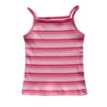 thumbnail image 2 of Stripe Tank Tops for Girls Cotton Spaghetti Strap Cami Top Size 1-9 Toddlers Kids Cute Stretchy Pullover Going-Out Loungewear Vests Summer, 2 of 6
