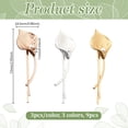 thumbnail image 2 of 9Pcs 3 Colors Iron Hair Bobby Pins Hair Accessories for Women Girls with Imitation Pearls Calla Lily Mixed Color 75x24.5x11mm 3pcs/color, 2 of 5
