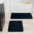 thumbnail image 4 of Lavish Home Memory Foam Striped Bath Mat Set - Set of 2, 4 of 9