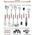 thumbnail image 4 of ReaNea Rose Gold Handle Kitchen Utensils Set 37 Pieces, Stainless Steel Cooking Utensils Set, Kitchen Gadgets  Set with Hooks For Hanging., 4 of 7