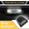 thumbnail image 2 of Unique Bargains 2 Pcs LED License Plate Light Tag Lamp Assembly for Chevrolet Silverado for GMC Sierra 1500 2500 3500 2001-2013 No.22788117 White 6500K Clear Lens, 2 of 7