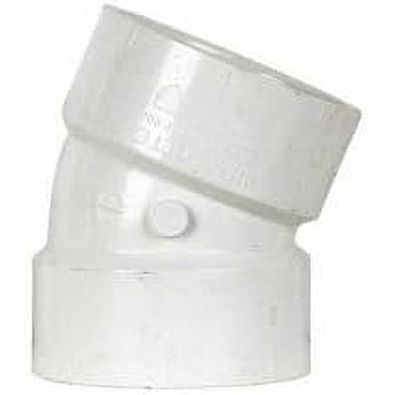 Charlotte Pipe PVC DWV Elbow 22 Degree - 3 Inch HXH, Multicolor