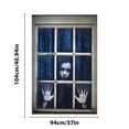 thumbnail image 5 of Halloween Silhouette Curtain Scary Window Decor Background Party Setting - Indoor Outdoor Easy Installation(D), 5 of 5