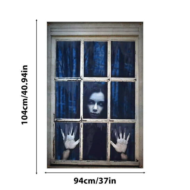 Yhmxh Rideau d'Horreur d'Halloween Toile de Fond Célébration Festive Suspendue