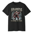 thumbnail image 3 of Krampus Is Coming To Town T-Shirt – Gothic Horror Christmas Shirt, Scary Santa Holiday Tee, Dark Metal Xmas Gift for Him, 3 of 5