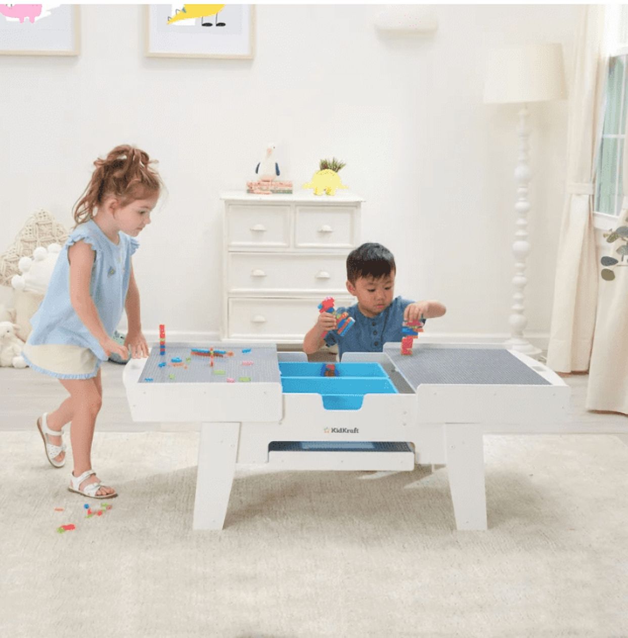 Kidkraft Building Bricks Play N Glow Activity Table