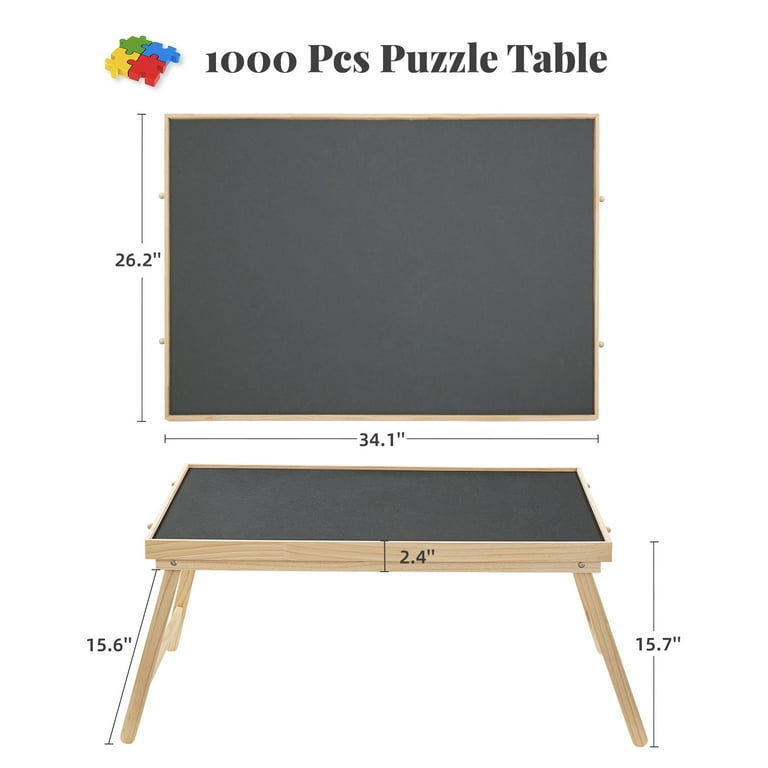 26.2 x 34.2 Wooden Jigsaw Puzzle Table Puzzle Board with Cover for Adults  & Kids Gifts 1500 PCS