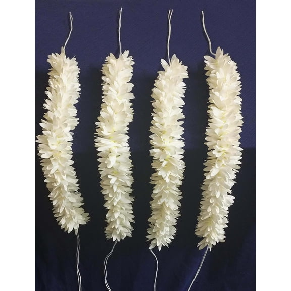 Swadeshi Desire's Mogra Jasmine for Women| Artificial gajra for Hair bun Juda Pack of 4 pcs.White