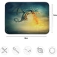 thumbnail image 3 of FREEAMG Flying Fantasy Dragon Spitting FireDish Drying Mat,16 x 18 Inches Microfiber Kitchen Countertop Table Protector Multi-Purpose Counter Rack Sink Drainer Pad, 3 of 6