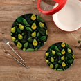 thumbnail image 2 of Coolnut Avocado Pattern Trivets Pot Holders Set of 2 Potholders for Kitchens Pure Cotton Thread Weave Trivets,Hot Pads for Kitchens,Coasters,Placemats,Spoon Rest for Cooking Home Decor, 2 of 7