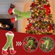 thumbnail image 5 of Christmas Thief Steel Christmas Grinch Arpillera Piernas de felpa móviles para decoraciones navideñas Piernas rellenas Muñeca de juguete para el árbol de Navidad Decoración de la puerta delantera kaili Sencillez, 5 of 5
