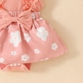 thumbnail image 5 of Sopiago Baby Girl Clothes Romper Dress Lace Ruffle Sleeveless Toddler Girl Summer Outfits with Headband Light Pink,9-12 Months, 5 of 5